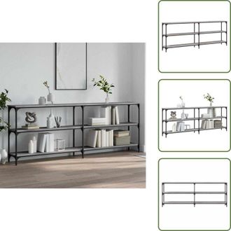 vidaXL The Living Store Tavolo Consolle Grigio Sonoma 200x29x75 cm in Legno Multistrato - Tavolino da ingresso