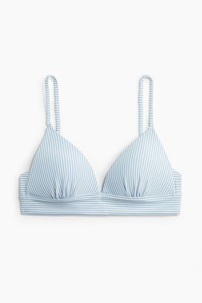 H&M Push-up-Bikinitop - Hellblau/Gestreift