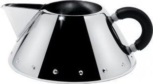 Alessi 9096 B - Jarra Para La Leche De Acero Con Mango De Color Negro
