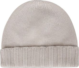 Drumohr Warm Gebreide Beanie Muts - Heren - Hoeden - Grijs - ONE Size - Kasjmier - Accessoires