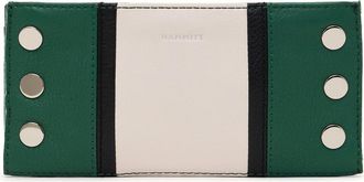 Hammitt 110 North Studded Leather Wallet in Clubhouse Stripe/Silver at Nordstrom