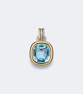 David Yurman DY Mercer 18kt gold and sterling silver pendant with topaz and diamonds