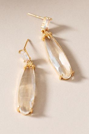 Anthropologie Studio Bride Baguette Dewdrop Earrings