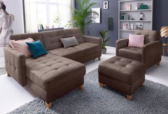 Exxpo Sofa Fashion Ecksofa »Elio, kompakt und komfortabel, bequem und zeitloses Design, L-Form« wahlweise mit Bettfunktion