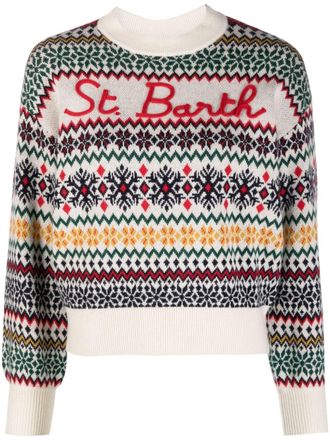 MC2 Saint Barth Maglione girocollo jacquard - Toni neutri