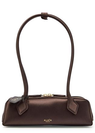 Alaia Le Teckle Small Satin Shoulder bag - Brown - One Size