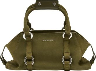 Alexander McQueen Farringdon Small Bag - Dames - Handtassen - Groen - ONE Size - Leer - Tassen