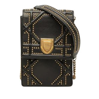 Dior Pre-owned Diorama Crossbody Bag - Dames - Vintage Schoudertas - Zwart - ONE Size - Leer - Vintage