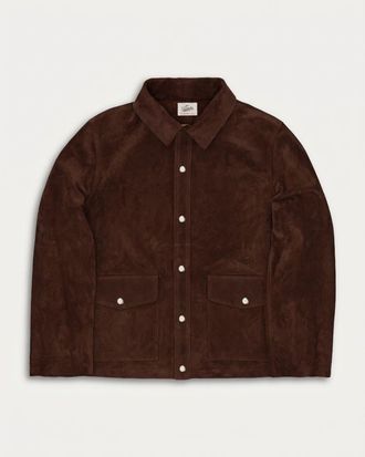 Fortela Welder Suede Jacket in Dark Brown at Nordstrom, Size 52 Eu