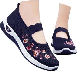 Generic Womens Comfort Walking Shoes Woven Lightweight Breathable Orthopedic Sneakers with Soft Sole Wide Fit Wedge Walking Sneakers Casual Fashion Non Slip W