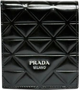 Prada Pre-owned Leren Portemonnee - Dames - Vintage Accessoires - Zwart - ONE Size - Leer - Vintage
