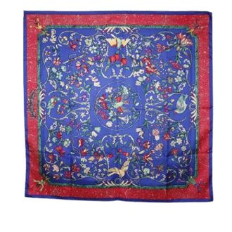 Herm&egrave;s Pre-owned Scarves, female, Blue, Size: ONE SIZE Pre-owned Pierres dOrient et dOccident Scarf