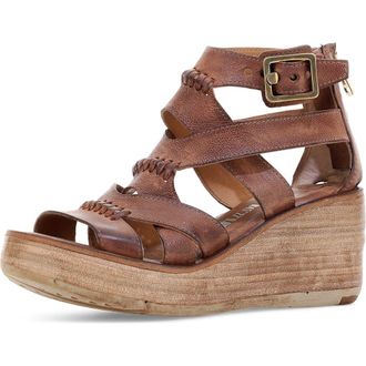 A.S.98 Norman Platform Wedge Sandal in Whiskey at Nordstrom, Size 10.5-11Us