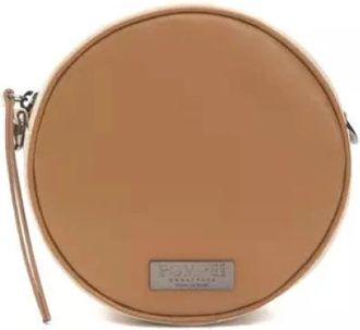Pompei Donatella Small Oval Crossbody Bag - Dames - Schoudertassen - Bruin - ONE Size - Leer - Tassen