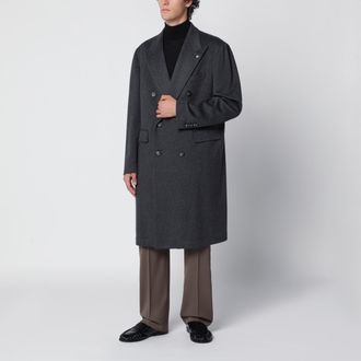 Tagliatore Cappotto doppiopetto grigio antracite in lana