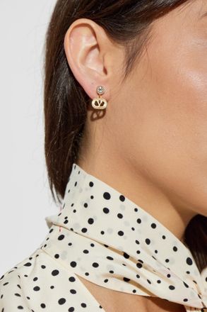 Valentino Garavani Earrings With Swarovski Crystals, Womens, Gold