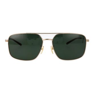 Gucci Sunglasses, unisex, Green, Size: 59 MM Sunglasses