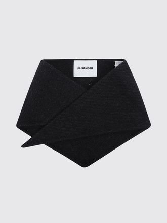 Jil Sander Triangular Pure Wool Scarf with Applied Logo