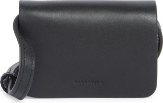 AllSaints Honore Leather Crossbody Bag in Black at Nordstrom Rack
