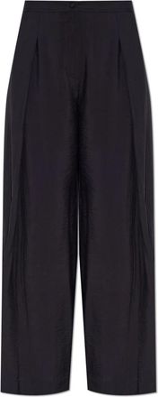 Emporio Armani Wijde pijpen broek - Dames - Wijde Broeken - Blauw - 2XS - Broeken