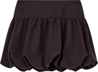 A|X Armani Exchange Gonna Crossover a palloncino in cr&ecirc;pe - Dames - Korte rokken - Bruin - XS - Rokken