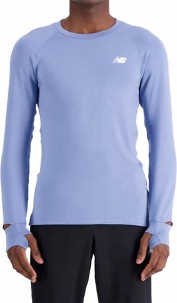 New Balance Q Speed 1Ntro Long Sleeve Top In Mercury Blue