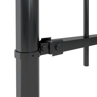 Berkfield Home Elegant Garden Fence with Spear Top Steel 11.9x0.8 m Black