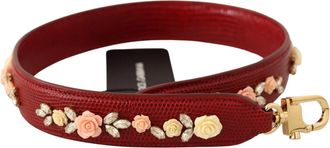 Dolce & Gabbana Floral Crystals Exotische Schouderriem Tas Accessoire