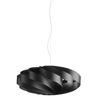 Linea Zero Sospensione Moderna 1 Luce Flat In Polilux Nero D50 Made In Italy