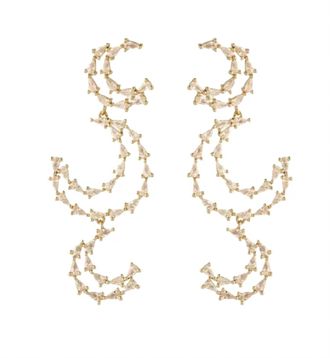 Mignonne Gavigan Bryant Triple Drop Earring In Gold/clear