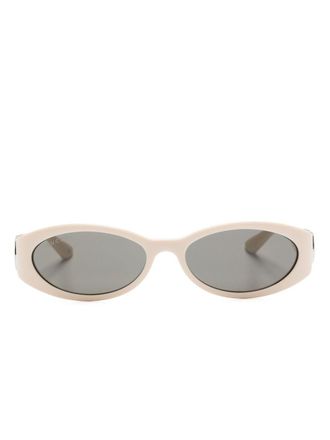 Gucci oval-frame tinted-lenses sunglasses - Neutrals