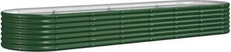 vidaXL Vidaxl - Jardinera arriate acero galvanizado verde 296x80x36 cm