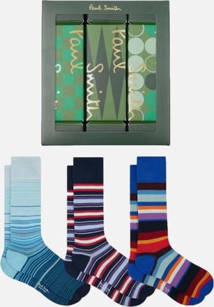 Paul Smith Mens Paul Smith 3 Pack Navy Cracker Socks 1A MIX_1 - Blue - Size: 16/14.5/8/15/8.5/15.5/9/13/13.5/14/6.5/7/7.5/11.5/5/12/5.5/12.5/6/3.5/3/10.5/4/11