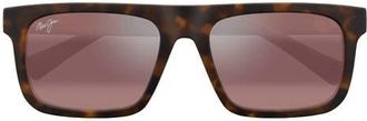 Maui Jim Opio 53mm PolarizedPlus2 Rectangular Sunglasses in Tortoise at Nordstrom