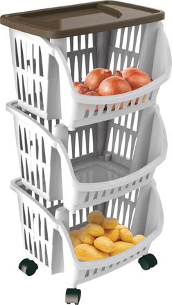 Bischof Rollwagen &raquo;BAMA&laquo; Kunststoff, Rollen, 3 Ablagefl&auml;chen