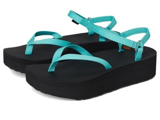 Teva Womens Flatform Sandal Slim Sport, Bright Teal/Black, 5 UK