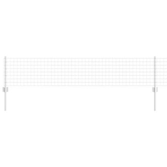 Berkfield Home Durable Euro Fence with 11 U Posts Silver 0, 4x25 m Steel