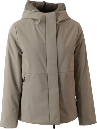 People of Shibuya Technische Parka met Thermische Isolatie - Dames - Parka Jassen - Beige - XL - Polyester - Jassen