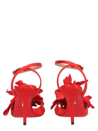 Ferragamo Leather Heeled Sandal - Red