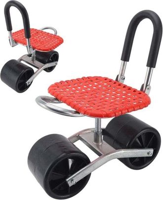 Elle Taburete De Jard&iacute;n Con Ruedas Trywise, Taburete De Jardiner&iacute;a Para Plantar, Silla De Jard&iacute;n Ajustable Para Uso Exterior, Patio Y Jard&iacute;n, Ayuda Para La