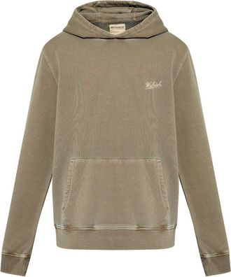 Woolrich logo-embroidered hoodie - men - Cotton - M - Green