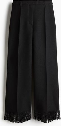 H&M Hose mit Fransensäumen - Schwarz