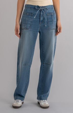 Kut from the Kloth Ashton Slouchy Drawstring Barrel Leg Jeans in Budgeted at Nordstrom, Size 16