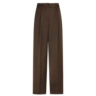 Dante6 Jules Satin Smart Pants - Dames - Broeken - Bruin - Maat: XS Satijn