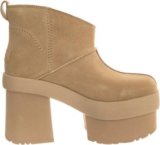 UGG New Heights Platform Mini - Dames - Schoenen - Beige - Maat: 42 EU Zijde