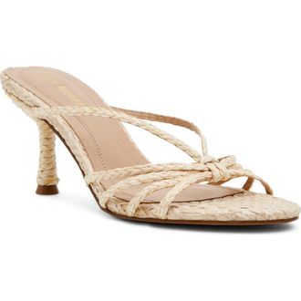 Steve Madden Edna Slide Sandal in Natural Raffia at Nordstrom, Size 8.5