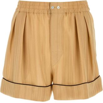 Saint Laurent Brown Loose Striped Shorts