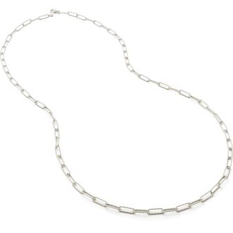 Monica Vinader Alta Textured Chain Necklace in Silver at Nordstrom