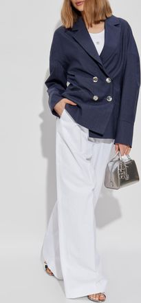 Givenchy Double-breasted Blazer, Womens, Navy Blue