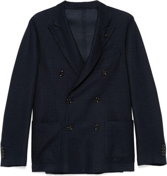 Lardini brooch-detail blazer - Blue